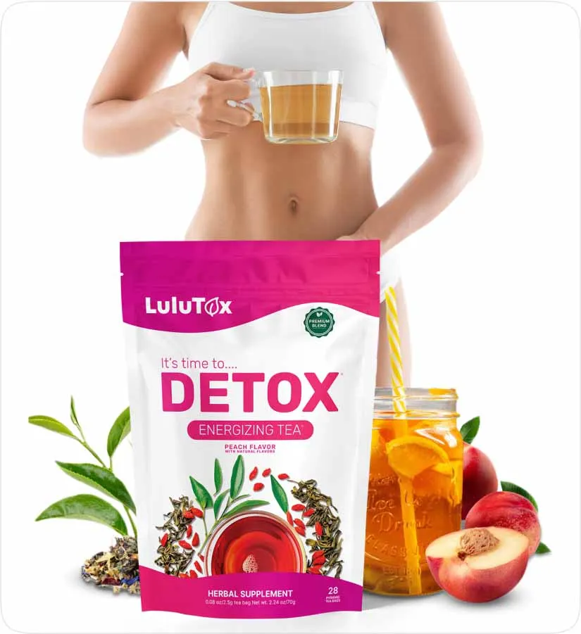 Lulutox Detox Tea Peach-Flavored Tea Blend